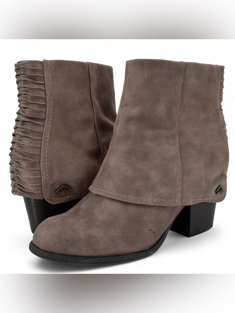 Fergalicious brown foldover ankle boots
